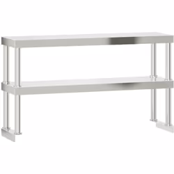 Cette étagère de table de travail à 2 niveaux est idéale pour optimiser votre espace de préparation ou de travail. Matériau d ...