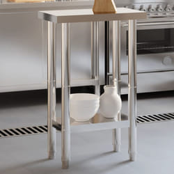 Table De Travail De Cuisine 55x55x85 Cm Acier Inoxydable Vidaxl