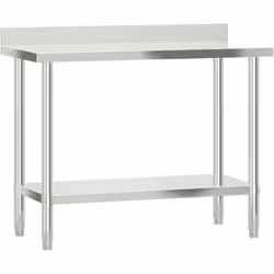 Cette table de travail de cuisine est parfaite pour la préparation et le stockage des aliments et est idéale pour une cuisine ...