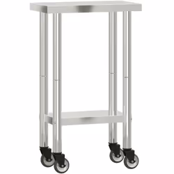 Cette table de travail de cuisine est parfaite pour la préparation et le stockage des aliments et est idéale pour une cuisine ...