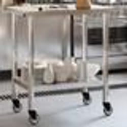 vidaXL Table de travail de cuisine avec roues 82,5x55x85 cm inox