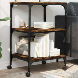 Vidaxl - Support d'imprimante 3 niveaux chêne fumé 50x41x75 cm Chêne fumé
