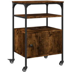 Vidaxl - Support d'imprimante à 3 niveaux chêne fumé 50x40x76 cm Smoked oak