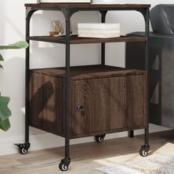 Vidaxl - Support d'imprimante à 3 niveaux chêne marron 50x40x76 cm Brown oak