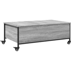 Vidaxl - Table basse avec roulettes sonoma gris bois d'ingénierie