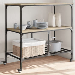 Chariot de cuisine chêne sonoma 100x50x95 cm bois d'ingénierie Vidaxl