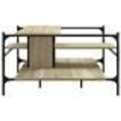 vidaXL Table basse chêne sonoma 100x100x48,5 cm bois d'ingénierie