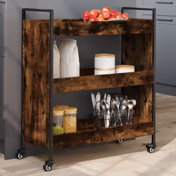 Créez une touche distinctive et vintage et ajoutez plus d'espace de rangement à votre cuisine avec ce chariot de cuisine ! Ma ...