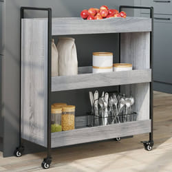 vidaXL Chariot de cuisine sonoma gris 70x30x82 cm bois d'ingénierie