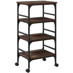 Chariot de cuisine chêne marron 45x35x89,5 bois d'ingénierie