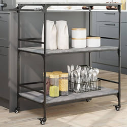 Chariot de cuisine sonoma gris 100,5x50x105cm bois d'ingénierie - Vidaxl
