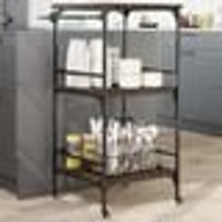 vidaXL Chariot de cuisine chêne marron 60,5x50x105cm bois d'ingénierie