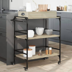 vidaXL Chariot de cuisine chêne sonoma 81,5x41x92,5 cm bois ingénierie