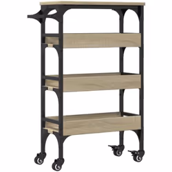 Créez une touche distinctive et vintage et ajoutez plus d'espace de rangement à votre cuisine avec ce chariot de cuisine ! Ma ...