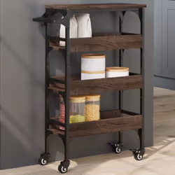 Créez une touche distinctive et vintage et ajoutez plus d'espace de rangement à votre cuisine avec ce chariot de cuisine ! Ma ...