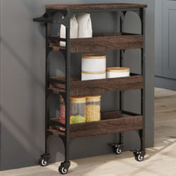 Vidaxl - Chariot de cuisine chêne marron 53x20x76 cm bois d'ingénierie