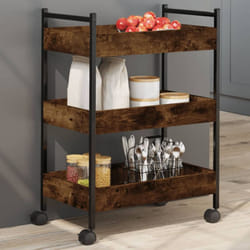 Vidaxl - Chariot de cuisine chêne fumé 50x30x70 cm bois d'ingénierie