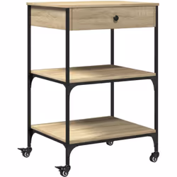 Créez une touche distinctive et vintage et ajoutez plus d'espace de rangement à votre cuisine avec ce chariot de cuisine ! Ma ...