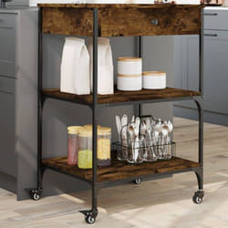 Vidaxl - Chariot de cuisine chêne fumé 60x48x89,5 cm bois d'ingénierie