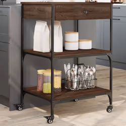 Créez une touche distinctive et vintage et ajoutez plus d'espace de rangement à votre cuisine avec ce chariot de cuisine ! Ma ...