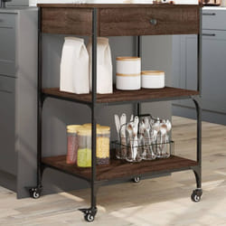 Vidaxl - Chariot de cuisine chêne marron 60x48x89,5 cm bois d'ingénierie