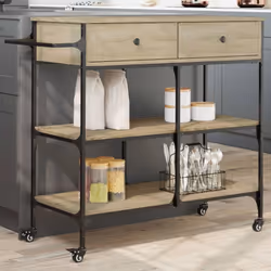 Créez une touche distinctive et vintage et ajoutez plus d'espace de rangement à votre cuisine avec ce chariot de cuisine ! Ma ...