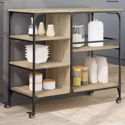 vidaXL Chariot de cuisine chêne sonoma 100x45x89,5cm bois d'ingénierie