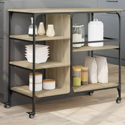 vidaXL Chariot de cuisine chêne sonoma 100x45x89,5cm bois d'ingénierie