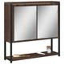 vidaXL Armoire à miroir de salle de bain chêne marron bois ingénierie