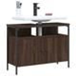 vidaXL Armoire lavabo de salle de bain chêne marron 80x30x60 cm