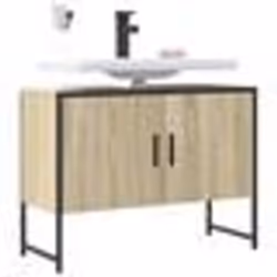 vidaXL Armoire lavabo de salle de bain chêne sonoma bois d'ingénierie