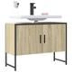 vidaXL Armoire lavabo de salle de bain chêne sonoma bois d'ingénierie