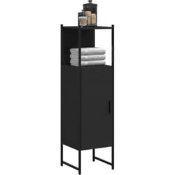 Vidaxl - Armoire de salle de bain noir 33x33x120,5 cm bois d'ingénierie