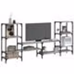 vidaXL Meuble TV sonoma gris 206,5x28,5x95 cm bois d'ingénierie