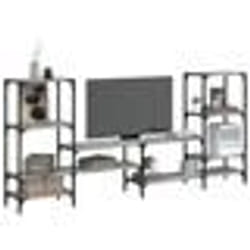 vidaXL Meuble TV sonoma gris 206,5x28,5x95 cm bois d'ingénierie