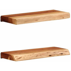 Vidaxl - tagères murales 2 pcs 40x20x3,5 cm bois massif d'acacia