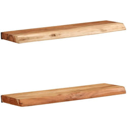 Vidaxl - tagères murales 2 pcs 60x20x3,5 cm bois massif d'acacia