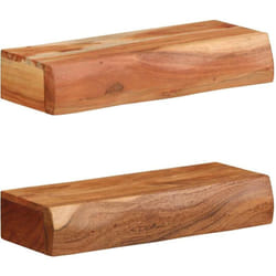 Vidaxl - tagères murales 2 pcs 40x17x8 cm bois massif d'acacia
