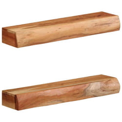 Vidaxl - tagères murales 2 pcs 60x17x8 cm bois massif d'acacia