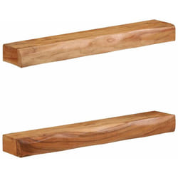Vidaxl - Tagères Murales 2 Pcs 80x17x8 Cm Bois Massif D'Acacia