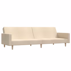 VidaXL 375730, Crème, mousse, Plastique, Polyester, Bois, 2200 mm, 1000 mm, 520 mm