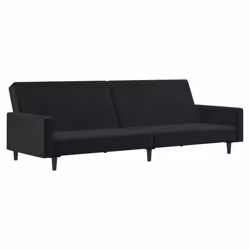 VidaXL 375740, Noir, mousse, Plastique, Polyester, Bois, 2200 mm, 1000 mm, 520 mm