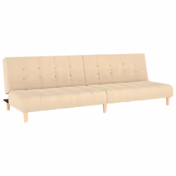 VidaXL 375757, Crème, mousse, Plastique, Polyester, Bois, 2000 mm, 1000 mm, 320 mm
