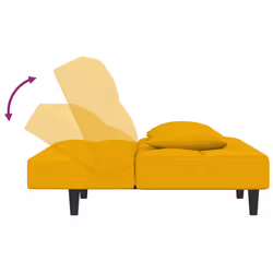 VidaXL 375813 canapé Jaune - Vue supplémentaire 7
