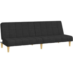 Vidaxl - Canapé-lit à 2 places noir tissu