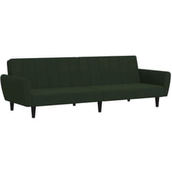 Vidaxl - Canapé-lit à 2 places vert foncé velours