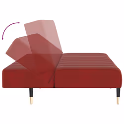 VidaXL 375879 canapé Rouge - Vue supplémentaire 7