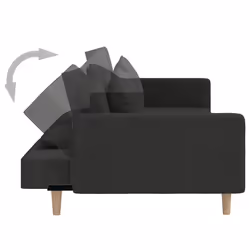 VidaXL 375901 canapé Noir - Vue supplémentaire 7