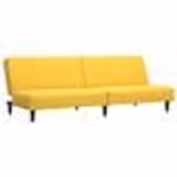 vidaXL Canapé-lit 2 places jaune velours