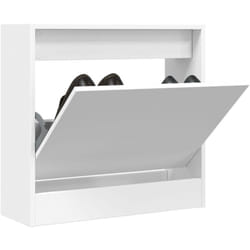 Armoire à chaussures blanc 60x21x57 cm bois d'ingénierie